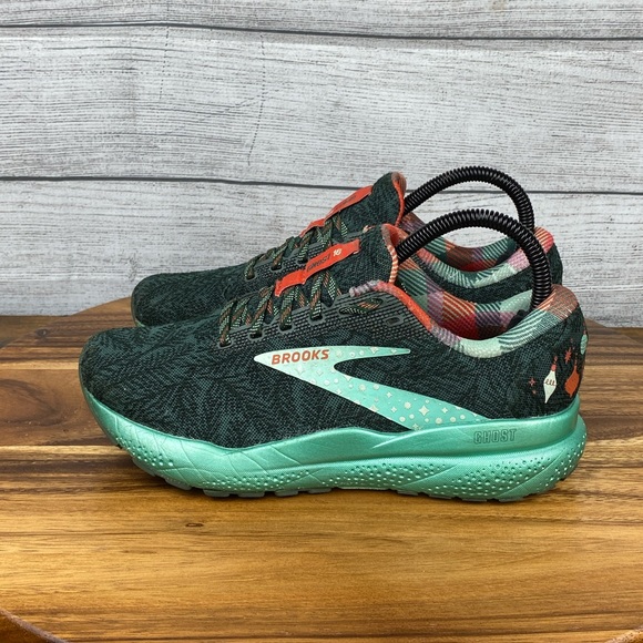 Brooks Shoes - Brooks Ghost 16 Run Merry Christmas Green Running Shoe 1204071B389 Women’s 6.5